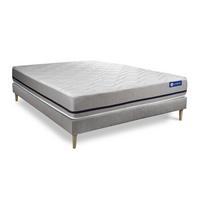 BETT Actimemo soft Memory-Schaum 200 x 200 cm h2 - Kit Bettgestell Grau - Beige/Grau, Karton/Holz (200/200cm) - ACTISOM