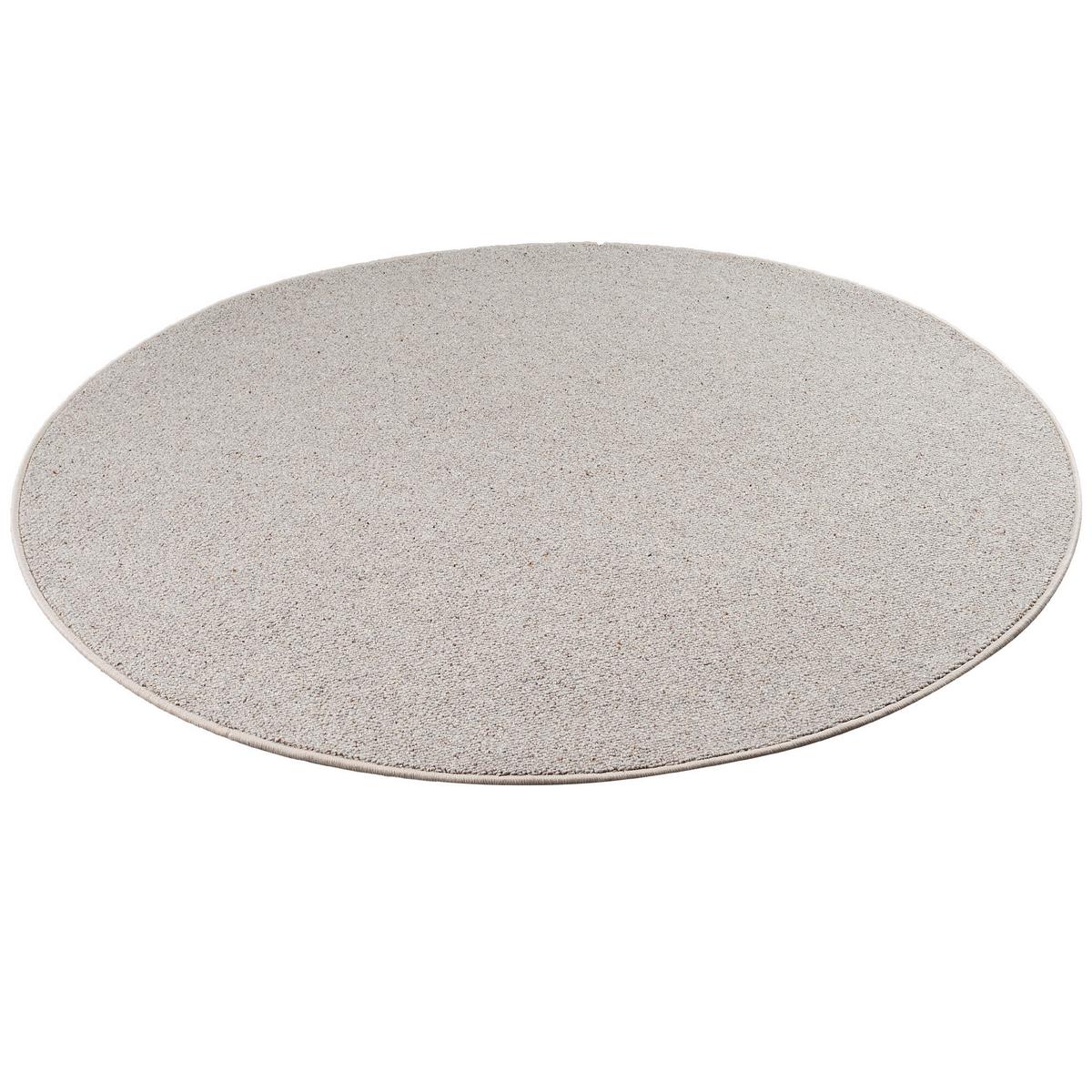 NATUR TEPPICH WOLLE BERBER RUND - Grau, Textil (133/133cm) - Snapstyle