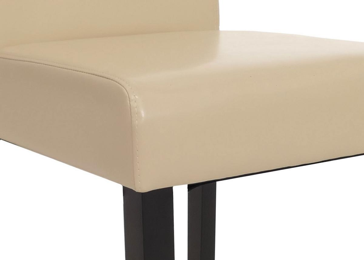 ESSZIMMERSTUHL Beige, Schwarz - Beige/Creme, Leder (43/90/56cm) - MCW