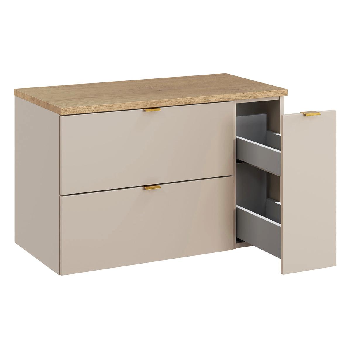 WASCHTISCH 80.6cm Azel Kaschmir - Beige, Holzwerkstoff (80.6/52/46cm) - Petits-meubles