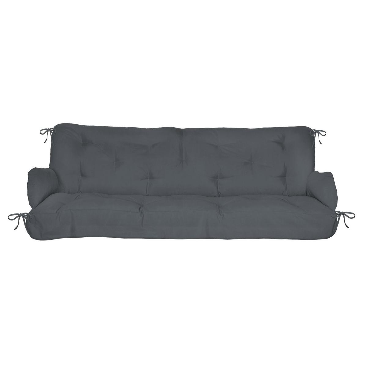 AUFLAGE für Hollywoodschaukel Flair HS 180/50/8cm Graphitgrau - Graphitfarben, Textil (50/8/180cm) - Beautissu 