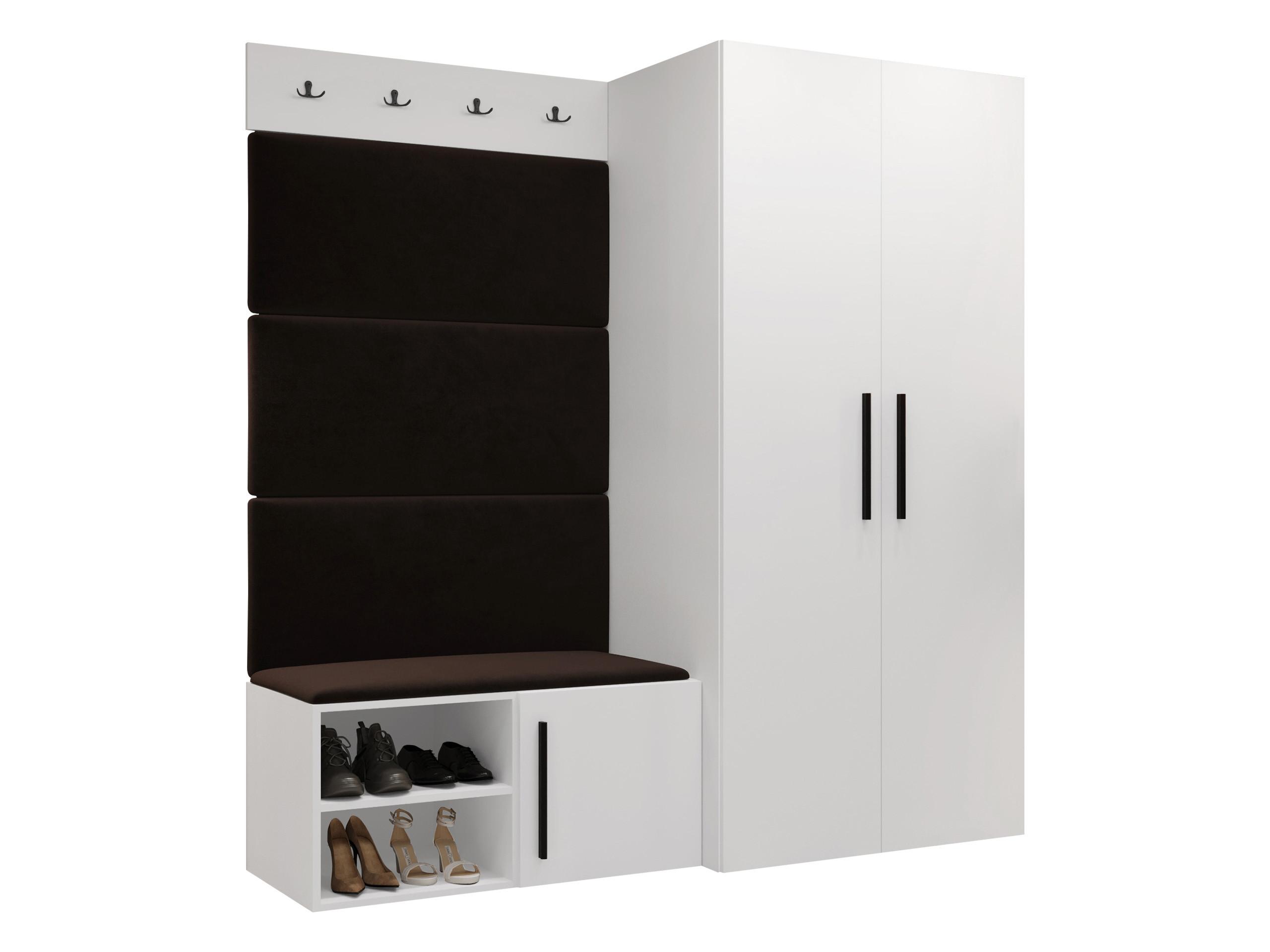 GARDEROBEN-SET Medi I - Schwarz/Braun, Holzwerkstoff/Kunststoff (80/191/50cm) - MIRJAN24