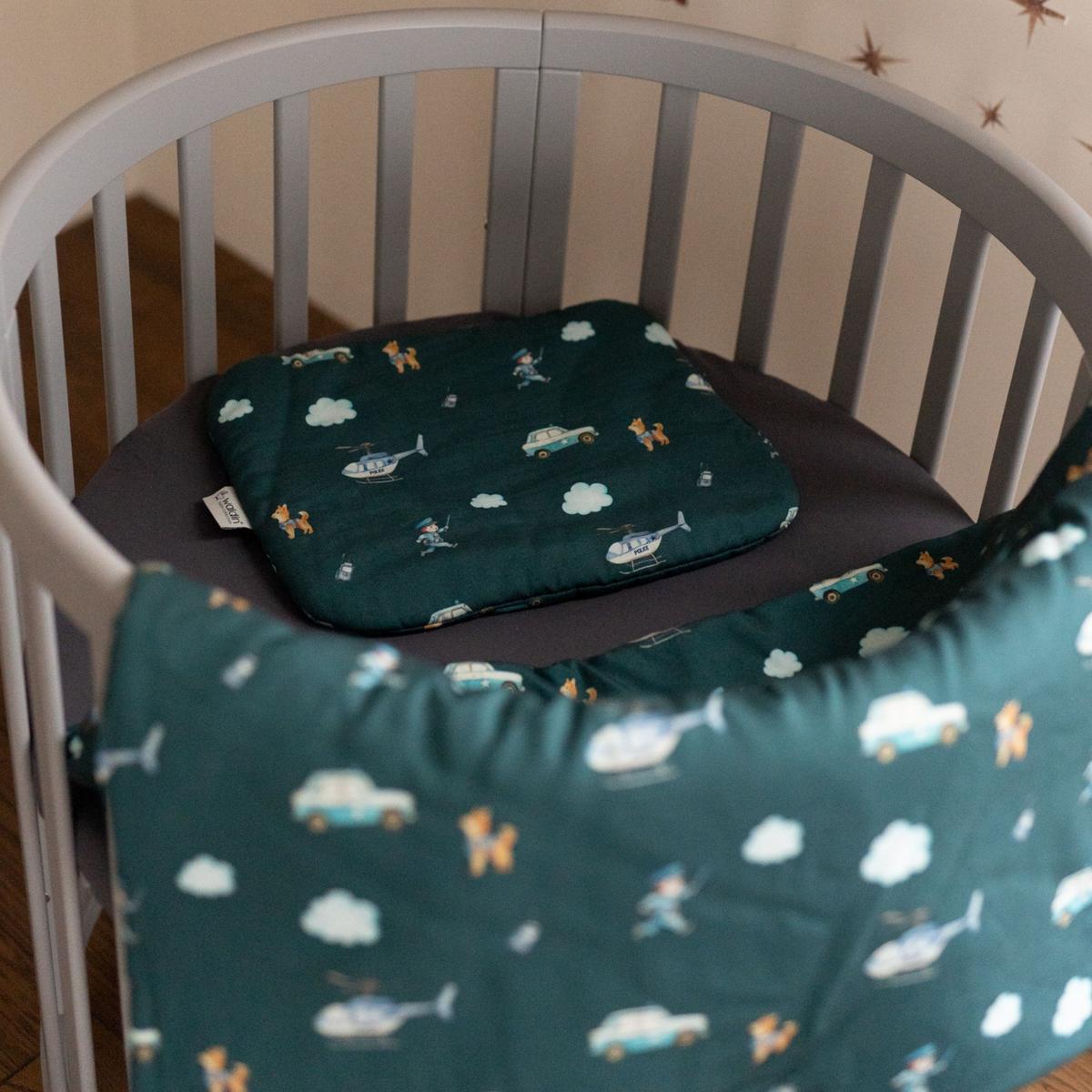 BABY Bambus-Bettwäsche Polizei - Dunkelblau, Textil (90/120cm) - waldin