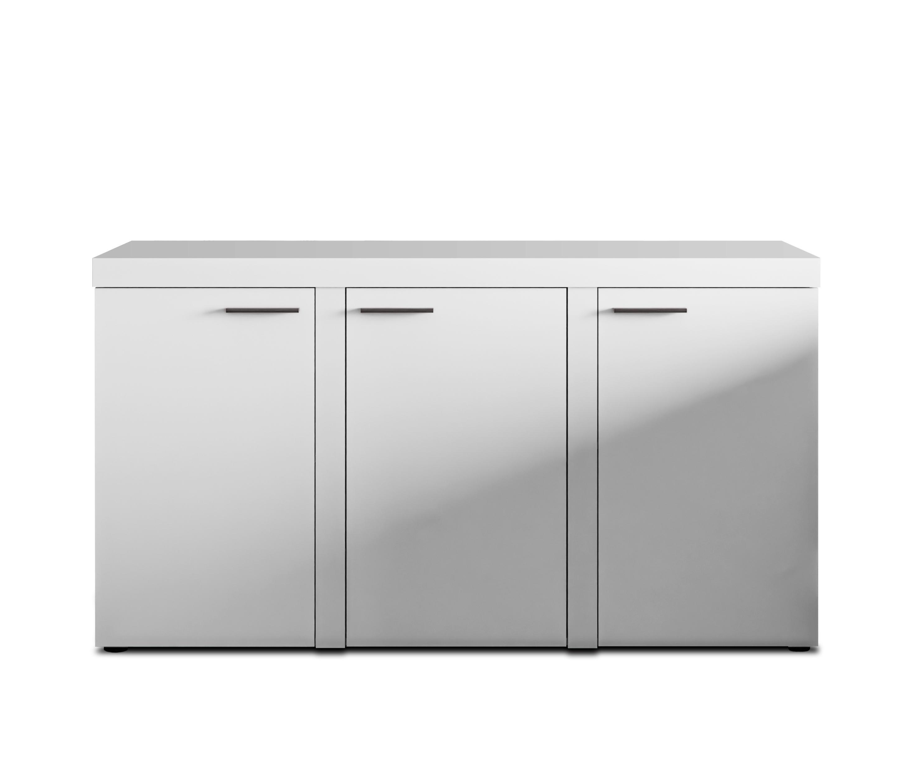 SIDEBOARD Spacoro 3D Weiß 148,8/82/40,3 cm – Wohnzimmer Kommode Stilvolle, Modern - Weiß, Holzwerkstoff/Kunststoff (149/82/40cm) - AX Living