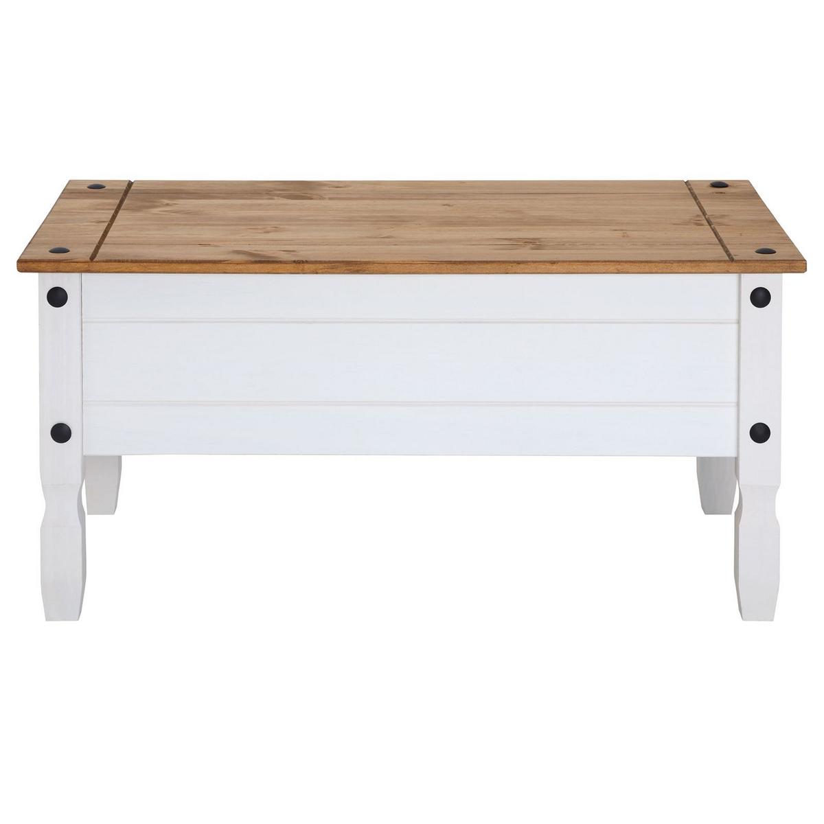 COUCHTISCH CAMPO - Weiß/Braun, Holz (50/95/45cm) - CARO-Möbel