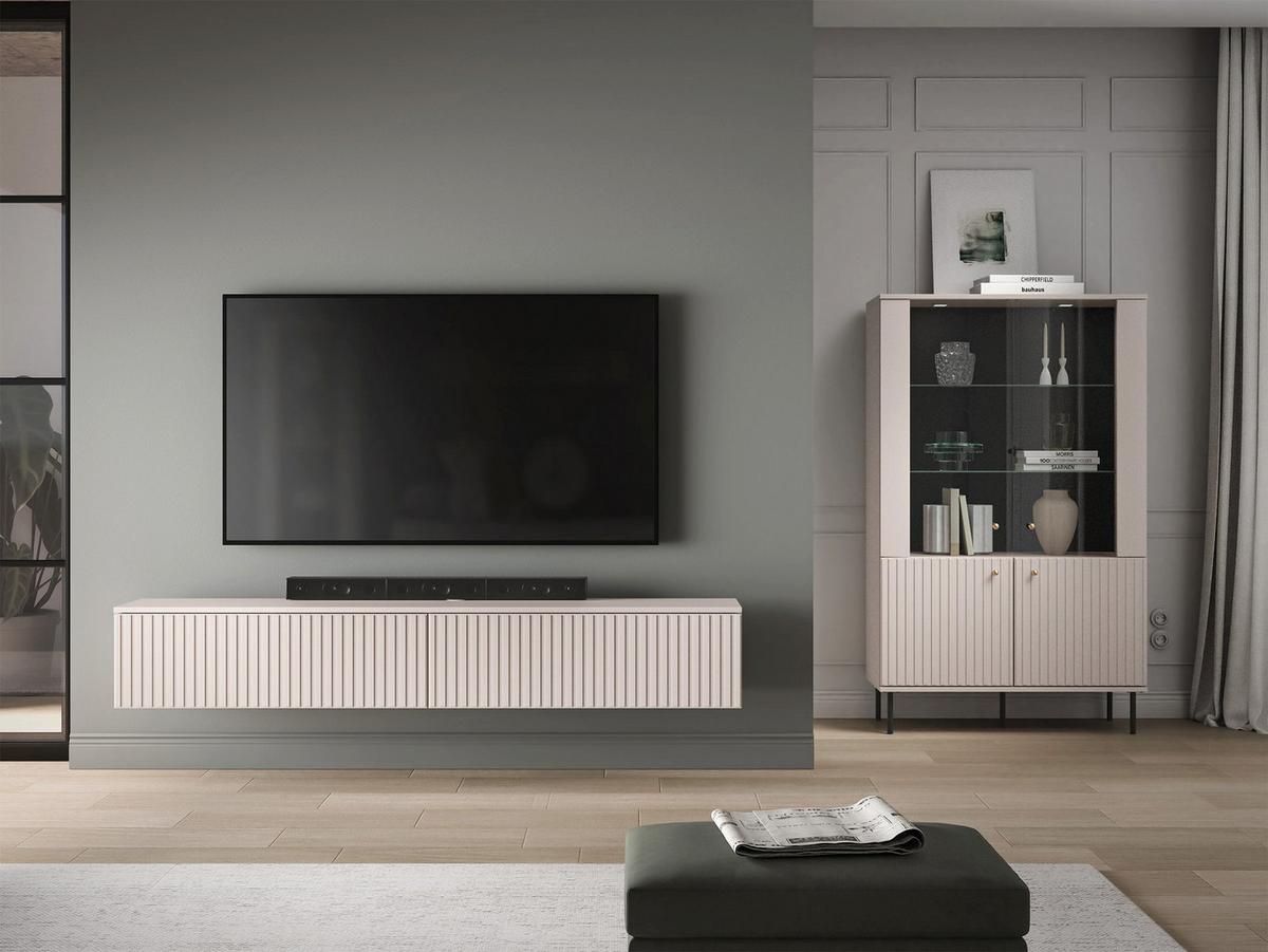 TV-LOWBOARD Caletto 180 cm - Kaschmir, Holzwerkstoff (180/29/32cm) - Selsey