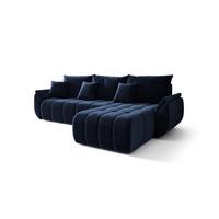 ECKSOFA Louise - Dunkelblau, Holzwerkstoff/Textil (280/185cm) - Fun Möbel