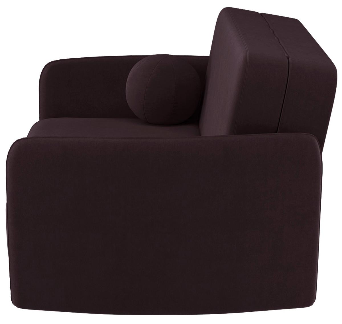 SCHLAFSOFA Paxi 145 cm - Pflaume/Schwarz, Textil/Metall (145/84/106cm) - Selsey