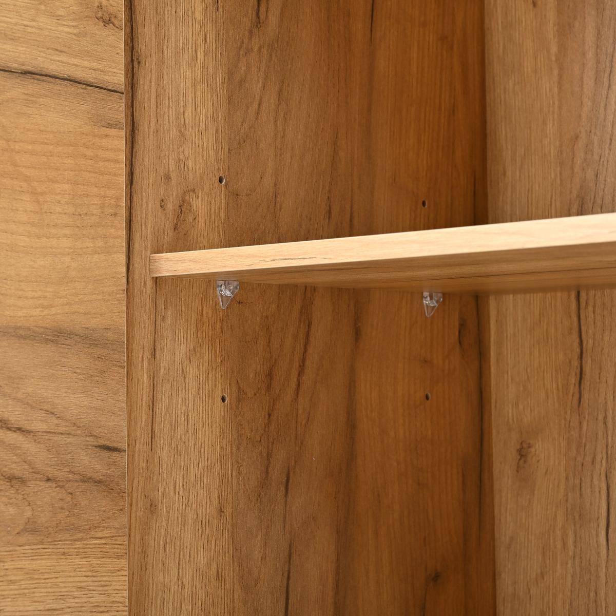 SIDEBOARD 2 Schränke, 4 Schubladen, Hohldekor, Holzfarbe & Schwarz 5 Massivholzbeine, Viel Stauraum - Sonoma Eiche, Holzwerkstoff (120/75/38cm) - Urban Meuble