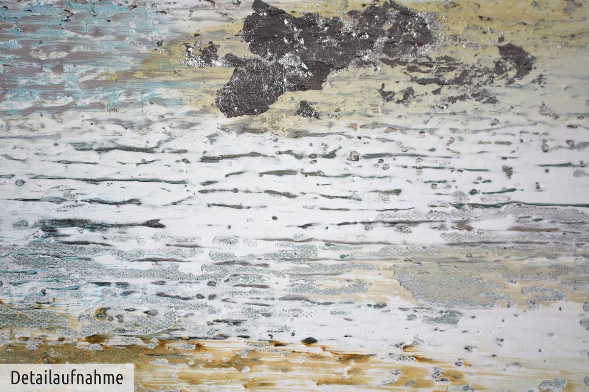 ACRYLBILD HANDGEMALT 120/80 cm - Silberfarben/Grau, Holz/Textil (120/80cm) - KUNSTLOFT