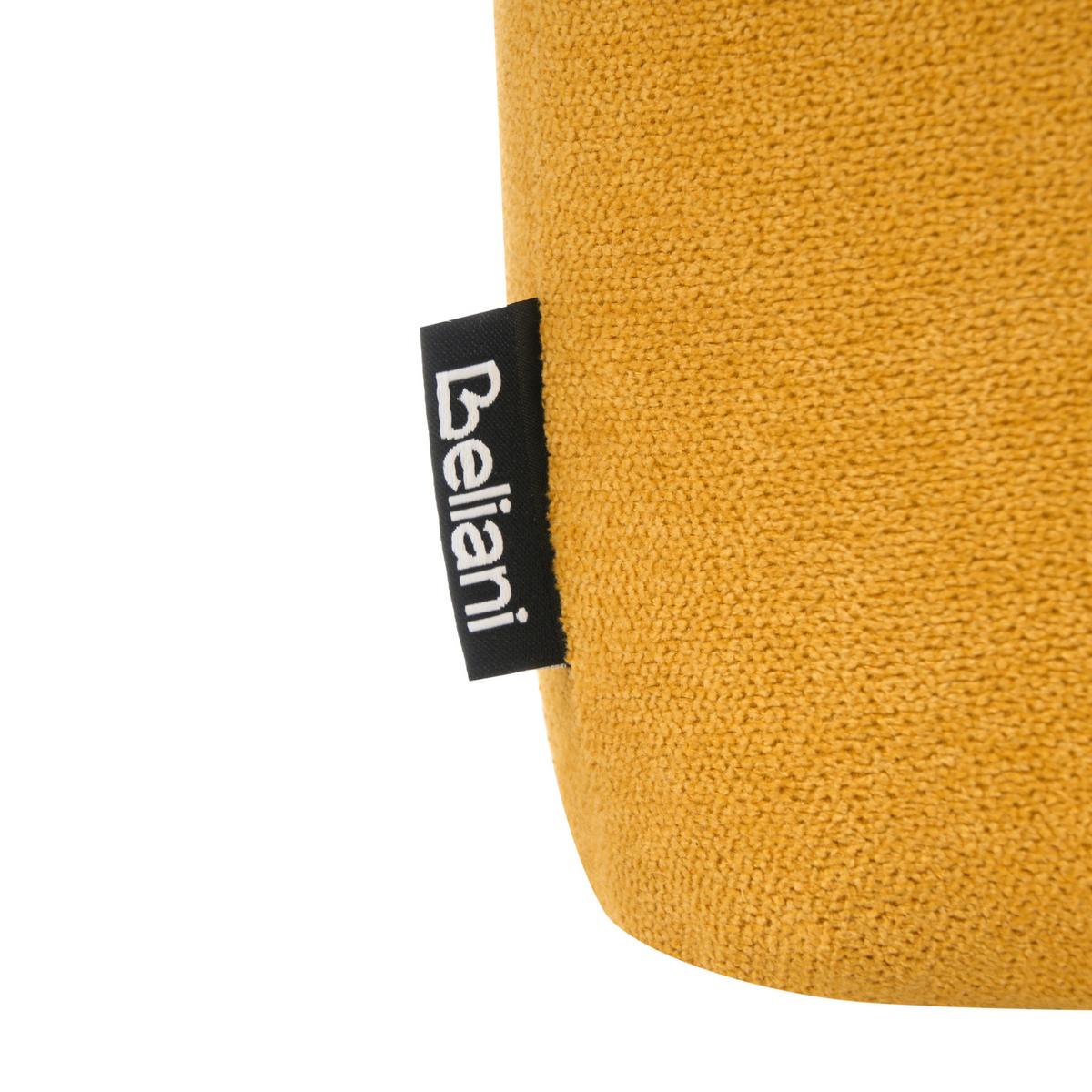 POLSTERBANK Stoff Senfgelb Littleton - Gelb, Textil (86/38/30cm) - Beliani