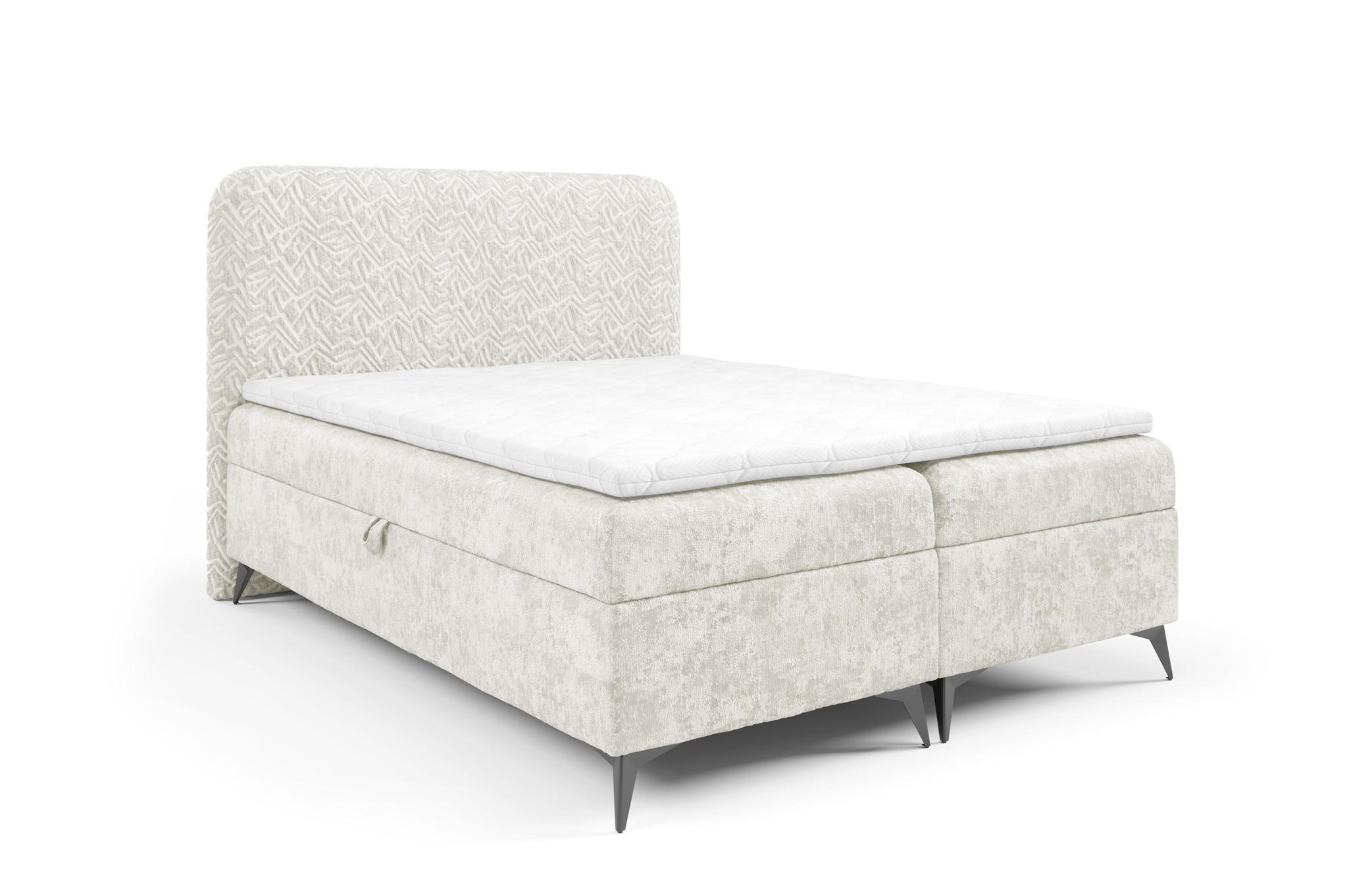 BOXBETT Triana Prem.. überlänge - Creme, Holzwerkstoff/Textil (200/220cm) - Fun Möbel