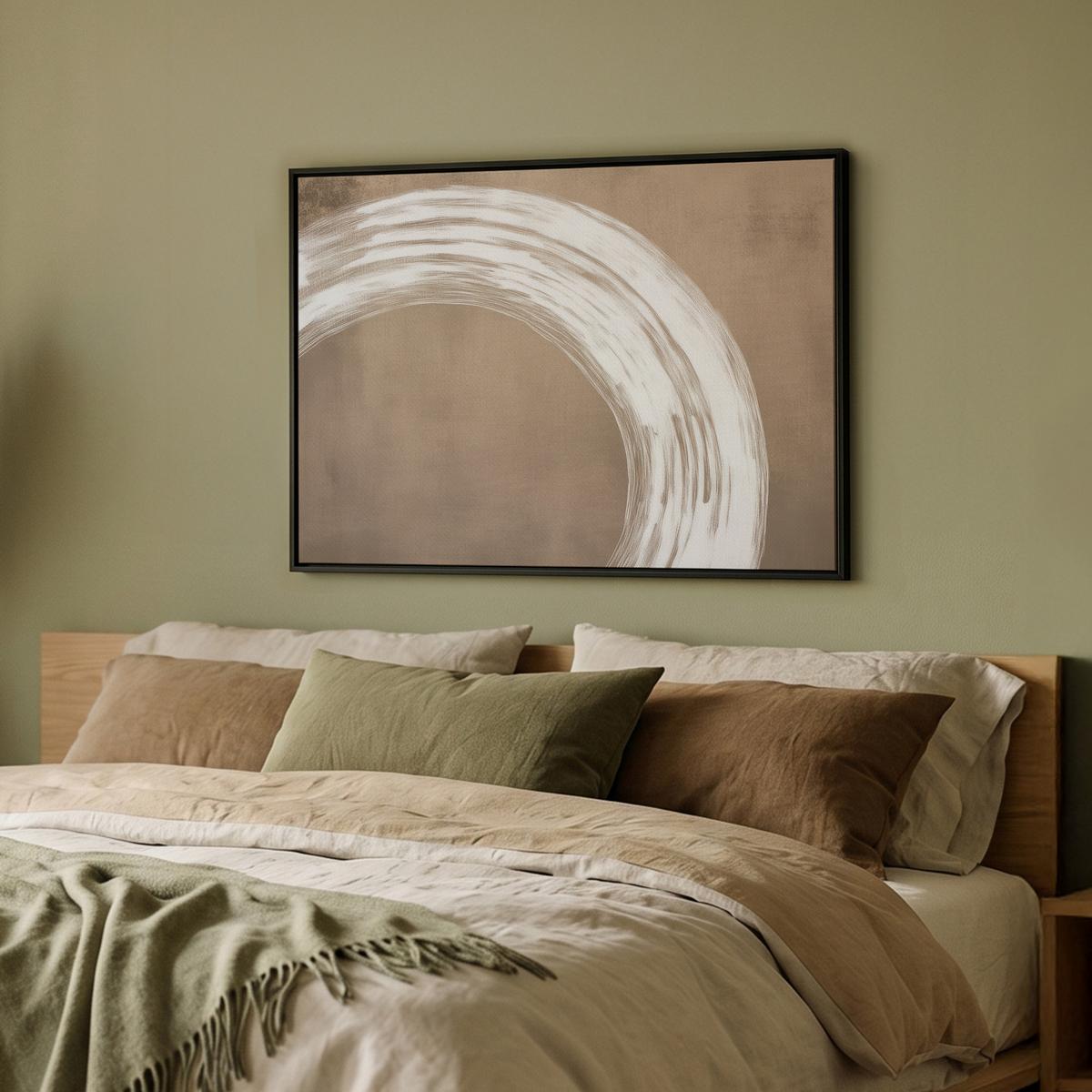 LEINWAND Bilder mit Rahmen - Farbe - Braun - Japandi - 80x60 - Kupferfarben, Textil (80/60cm) - MuchoWow