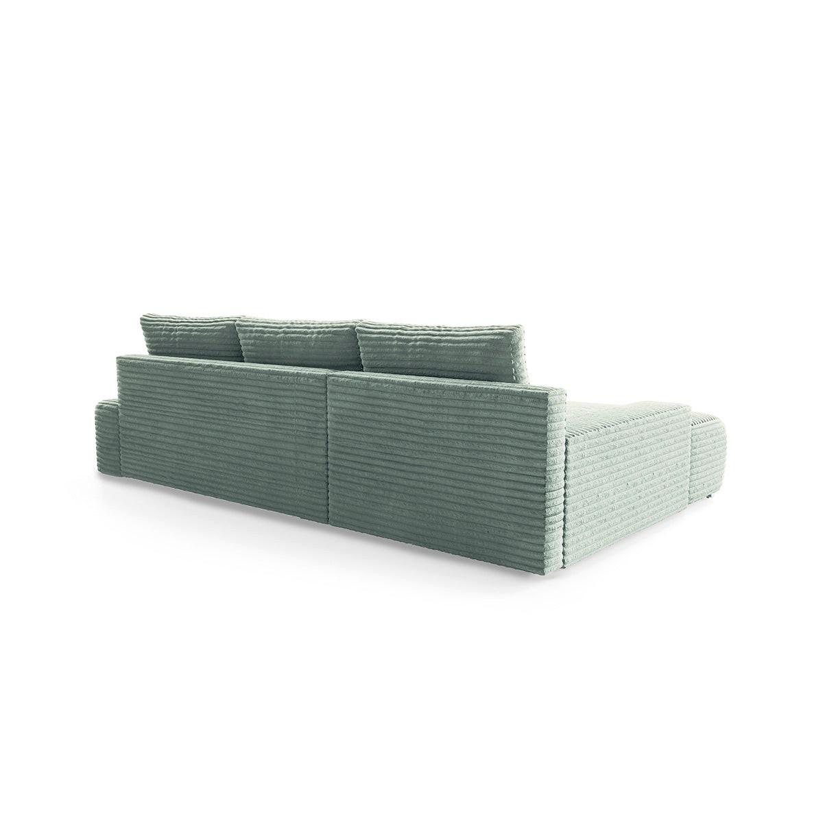 ECKSOFA Ivana 3 Sitzplätze Hellgrün - Grün, Holz (265/172cm) - Petits-meubles