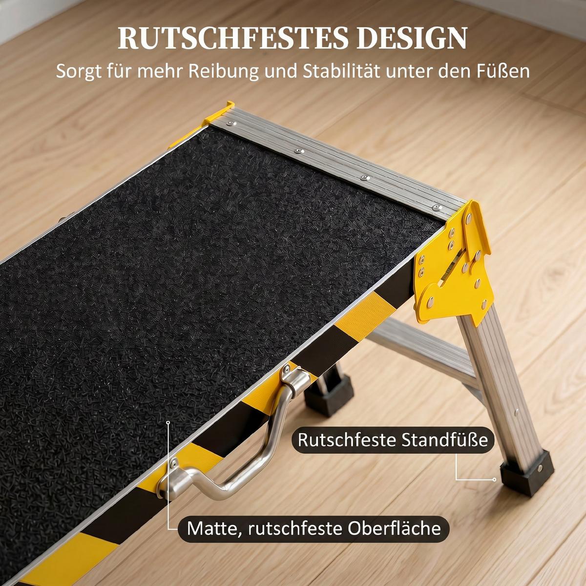 WERKBANK Aluminiumlegierung Schwarz - Schwarz, Metall (32/50/110cm) - HOMCOM