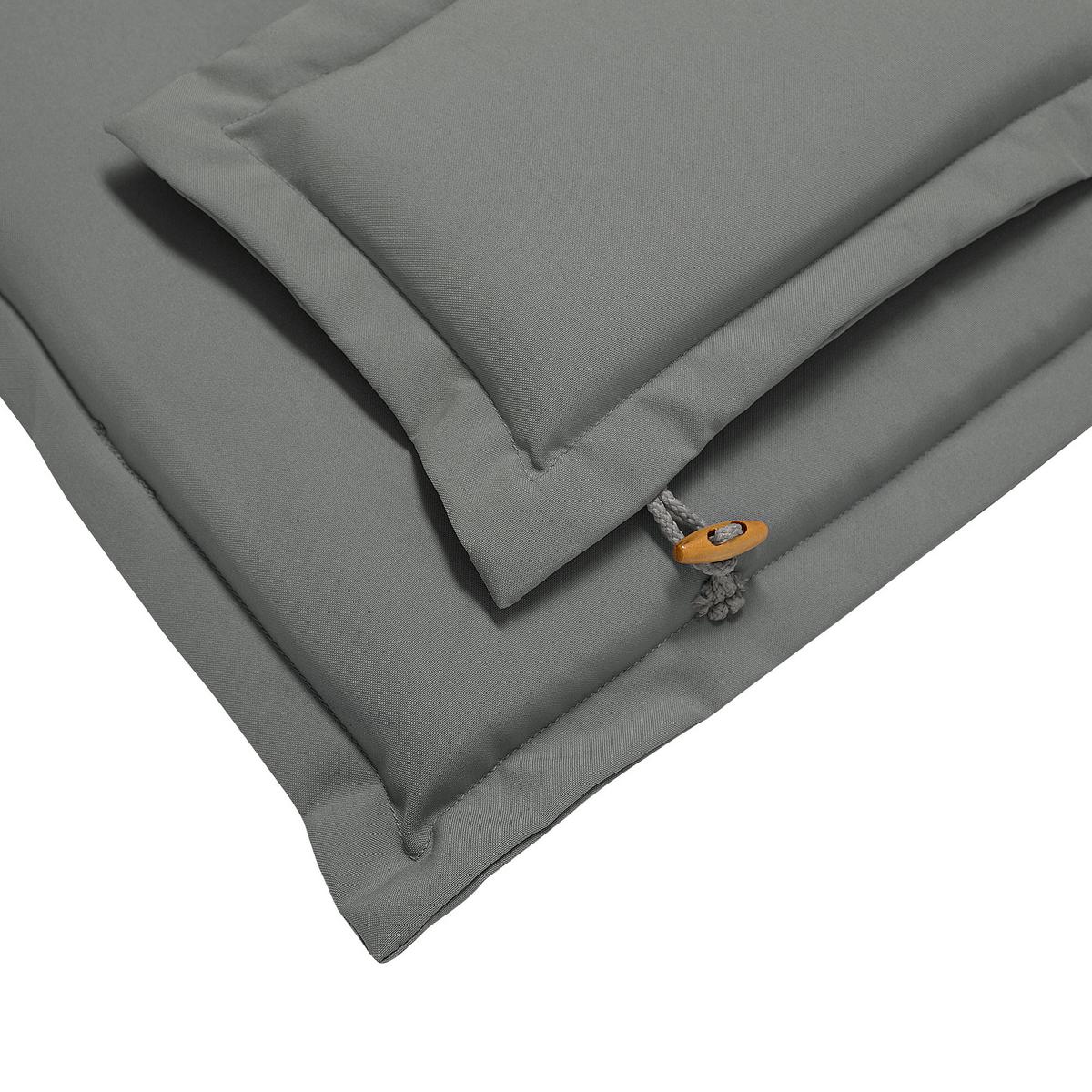 SITZAUFLAGEN 6er-Set Grau 50/45 cm Java/Amantea - Grau, Textil (71/71/50cm) - Beliani