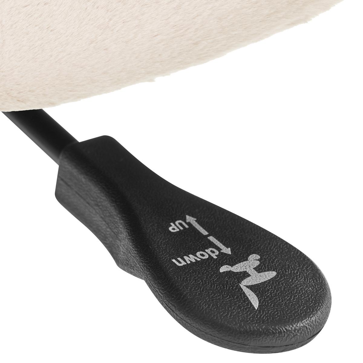 SCHREIBTISCHSTUHL Webpelz Cremeweiß Jubbi - Creme, Textil/Metall (60/65/60cm) - Beliani