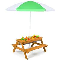 PICKNICKTISCH 50cm Weiß - Weiß, Holz - COSTWAY