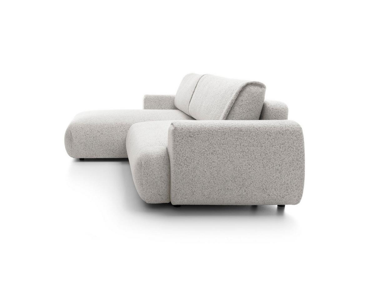 ECKSOFA ZEST Grau Geflochtener Stoff mit Schlaffunktion - Grau, Holz (270/167cm) - MASSENO