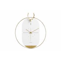 WANDUHR Design Weiß 46/51 cm - Weiß, Holzwerkstoff/Metall (45.5/50.8/2cm) - ONZENO