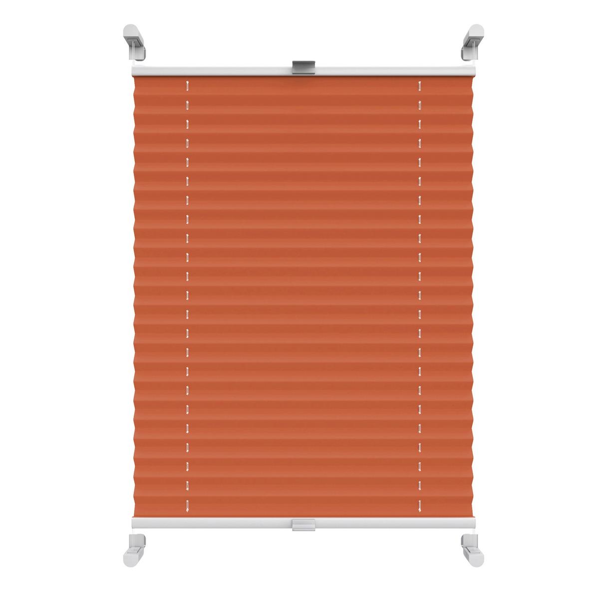 PLISSEE Thermo Basic 75 x 150cm Klemmfix ohne Bohren - Orange, Textil (75/150/150cm) - Deco-Raum