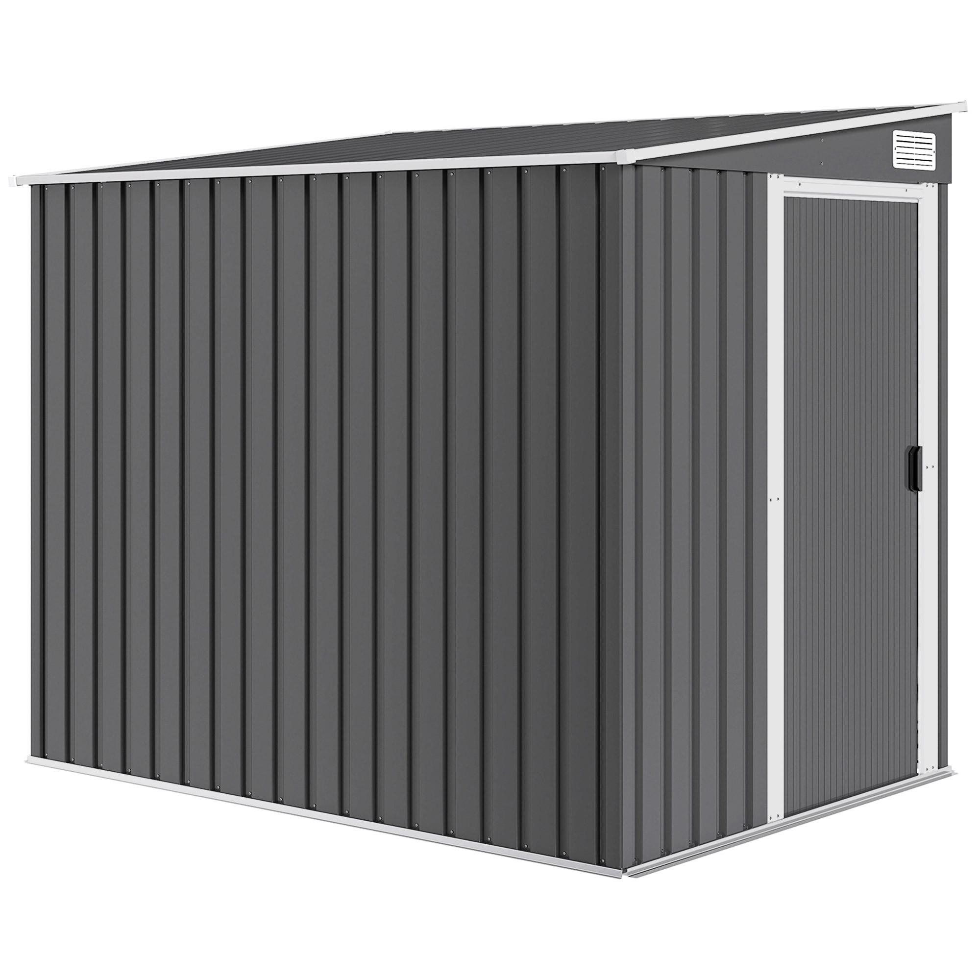 GARTENHAUS Stahl Dunkelgrau - Dunkelgrau, Metall (206.5/181/154cm) - Outsunny