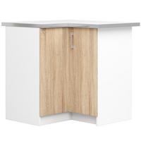 UNTERSCHRANK Weiß, Eiche Sonoma 85,5/84/44,5 - Weiß/Eiche Artisan, Holzwerkstoff (84/85.5/44.5cm) - RAUMHIRSCH FURNITURE