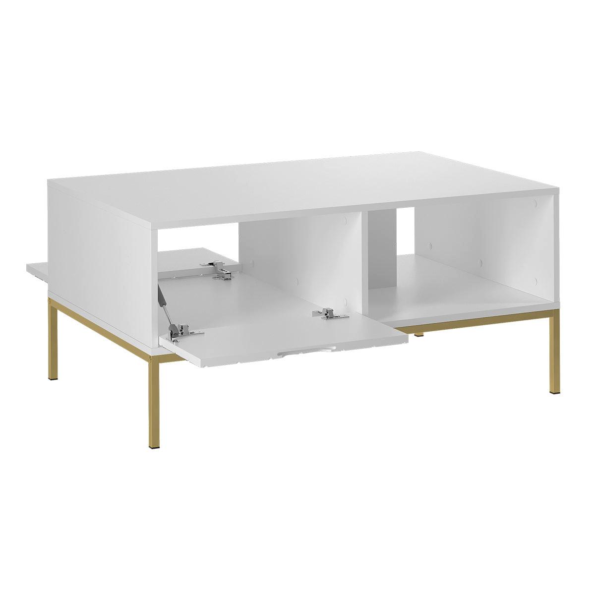 COUCHTISCH Daria Weiß - Weiß, Holzwerkstoff (68/104/69cm) - Petits-meubles