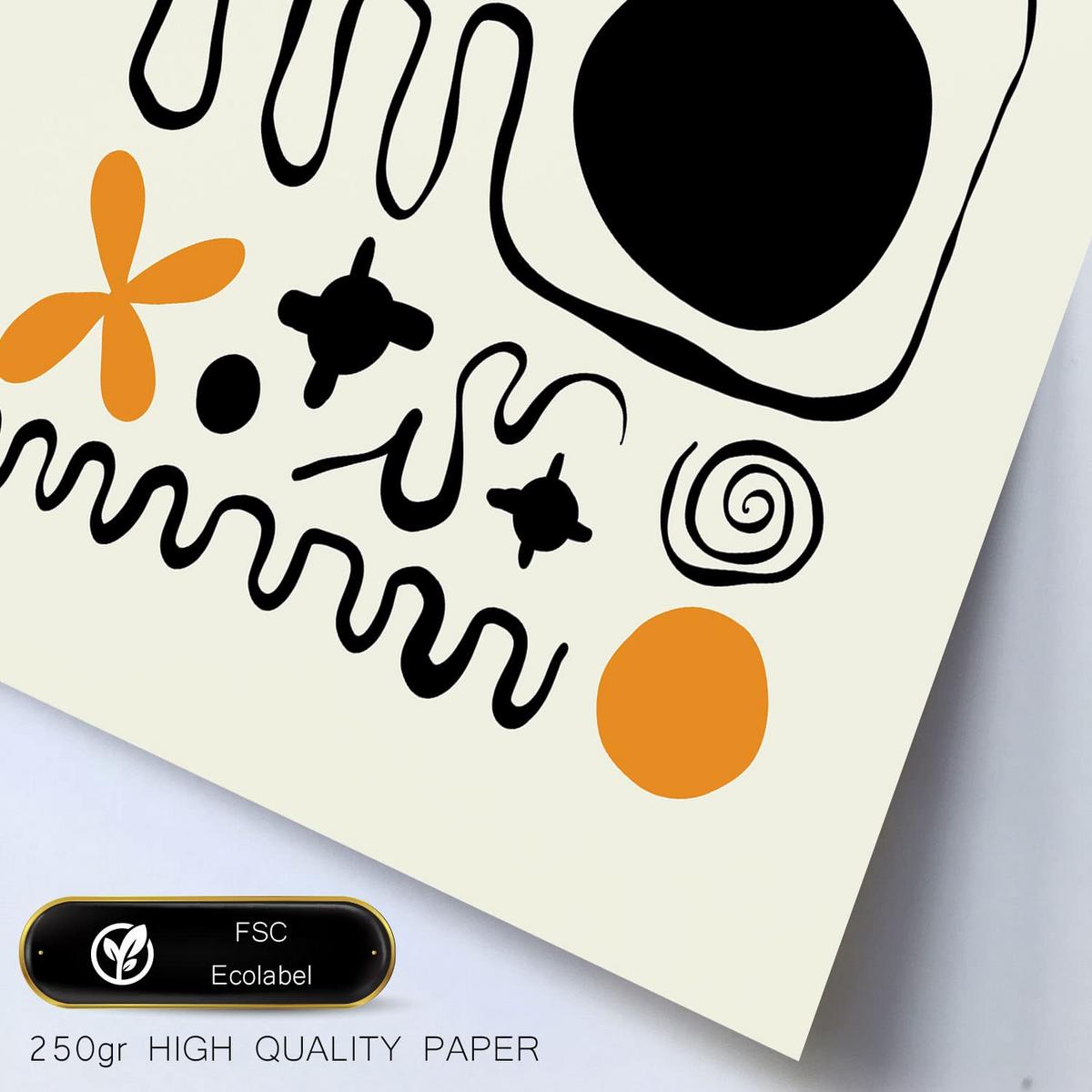 POSTER Set Mit 6 In Schwarzer Tinte Emotionen A3 & A4 Rahmenlos - Klar, Papier (29/3cm) - Nacnic