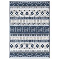 IN- UND OUTDOOR TEPPICH BEIDSEITIG CAPE COD ETHNO - Blau, Textil (80/140cm) - Pergamon