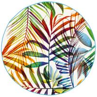 DESIGNER TEPPICH FARO TROPICAL BUNTE ZWEIGE RUND - Multicolor, Textil (200/200cm) - Pergamon