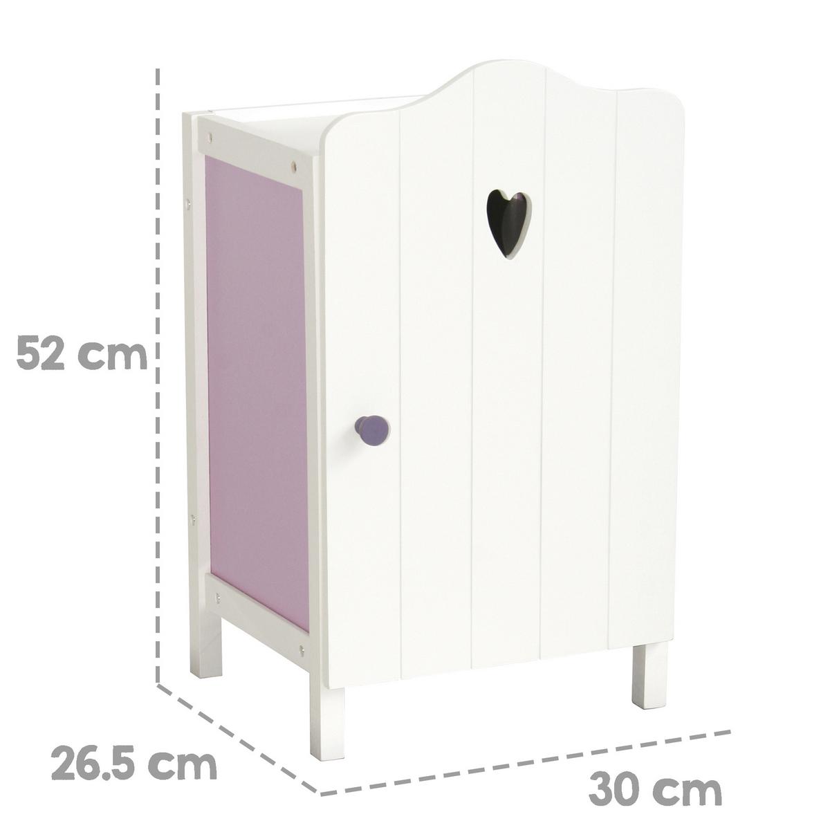 PUPPENKLEIDERSCHRANK Fienchen - Weiß, Holzwerkstoff (30/52/26.5cm) - Roba