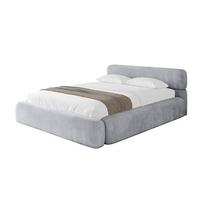 POLSTERBETT mit Bettkasten und Lattenrost, Bett mit Matratze H3/H4 - ENORA-V1 180x200 Hellgrau - Hellgrau, Holzwerkstoff/Textil (180/200cm) - ALTDECOR