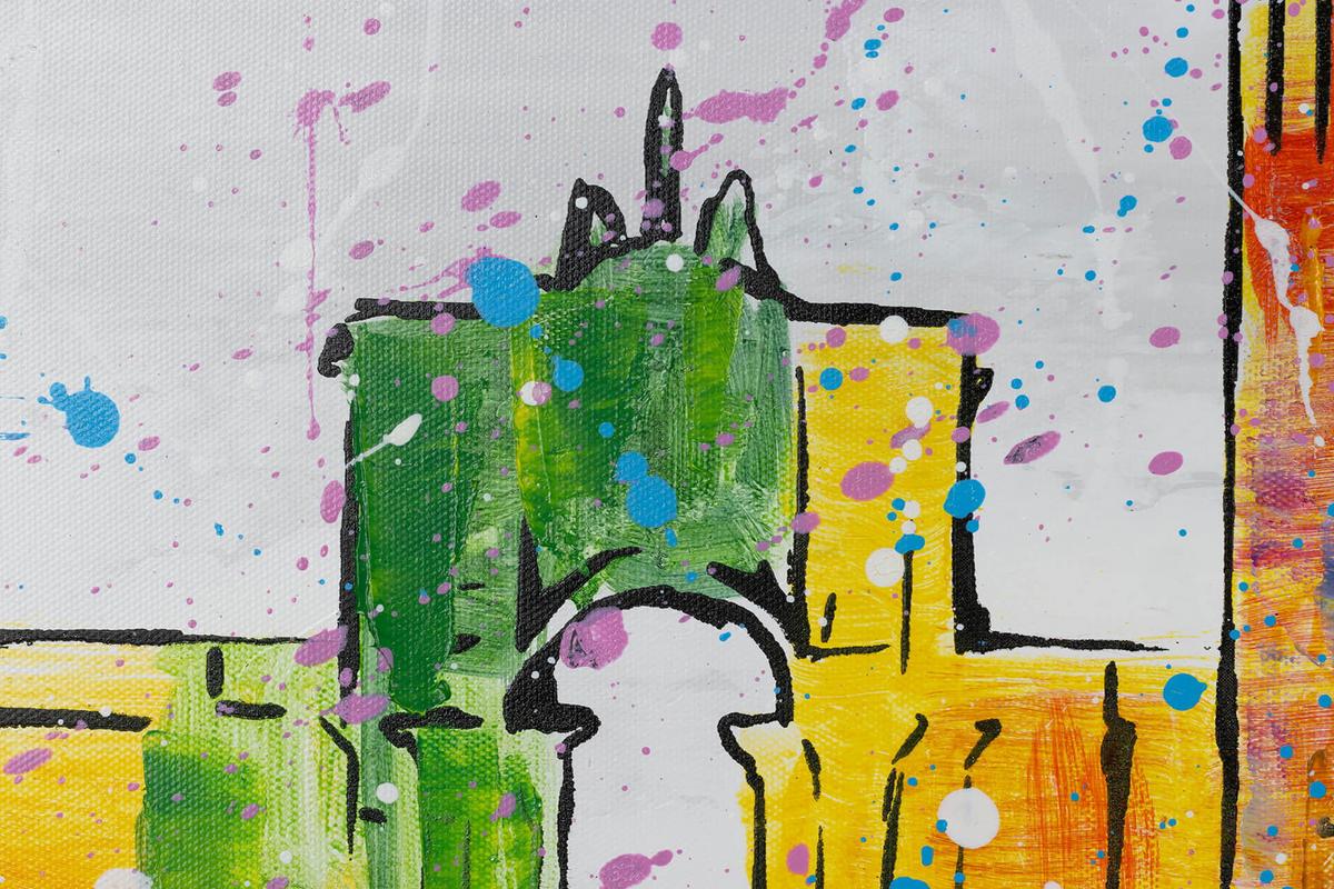 ACRYLBILD HANDGEMALT 120/60 cm - Grau, Holz/Textil (120/60cm) - KUNSTLOFT