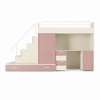 KINDERZIMMER Set RAJ 5, Matt mit Hochbett, Schrank und Schreibtisch - Kaschmir/Altrosa, Holzwerkstoff (320/180/86cm) - Lookway