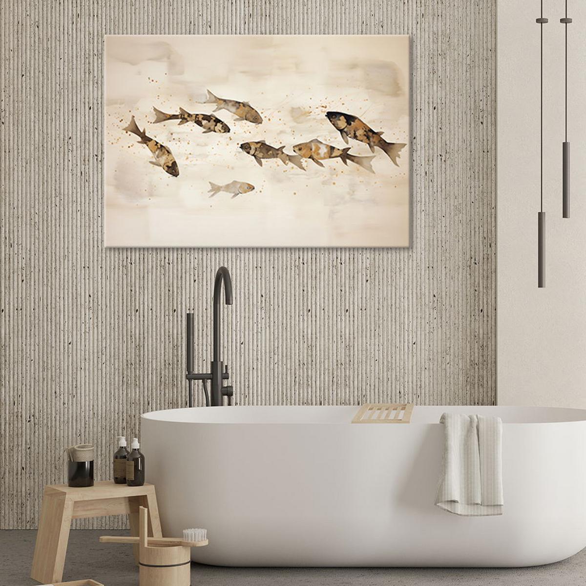 KUNSTDRUCK Beige 60/40 cm - Beige, Textil (60/40cm) - KUNSTLOFT