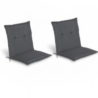 NIEDERLEHNERAUFLAGE Loft NL 100x50x6cm Graphitgrau (2tlg) - Dunkelgrau, Textil (50/6/100cm) - Beautissu 