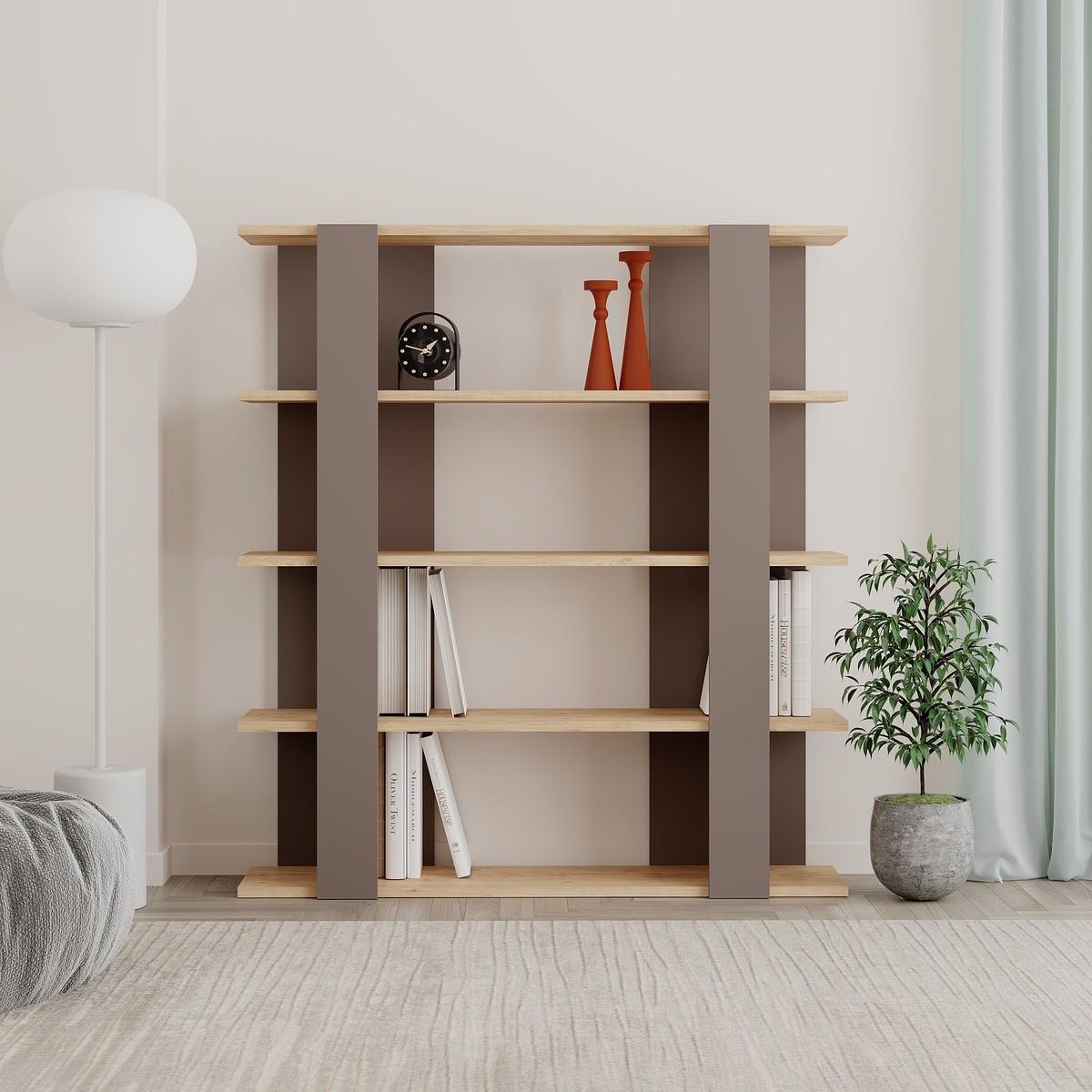 REGAL Naila - 110/29/122 cm - Taupe, Holzwerkstoff (29/122/20.9cm) - Calicosy