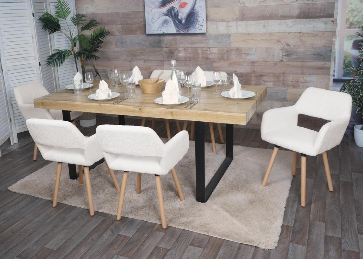 ESSZIMMERSTUHL Cremeweiß - Creme/Weiß, Textil (56/80/53cm) - MCW