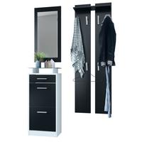 GARDEROBE Loret Front in Schwarz matt - Schwarz, Holzwerkstoff (140/200/23cm) - Vladon