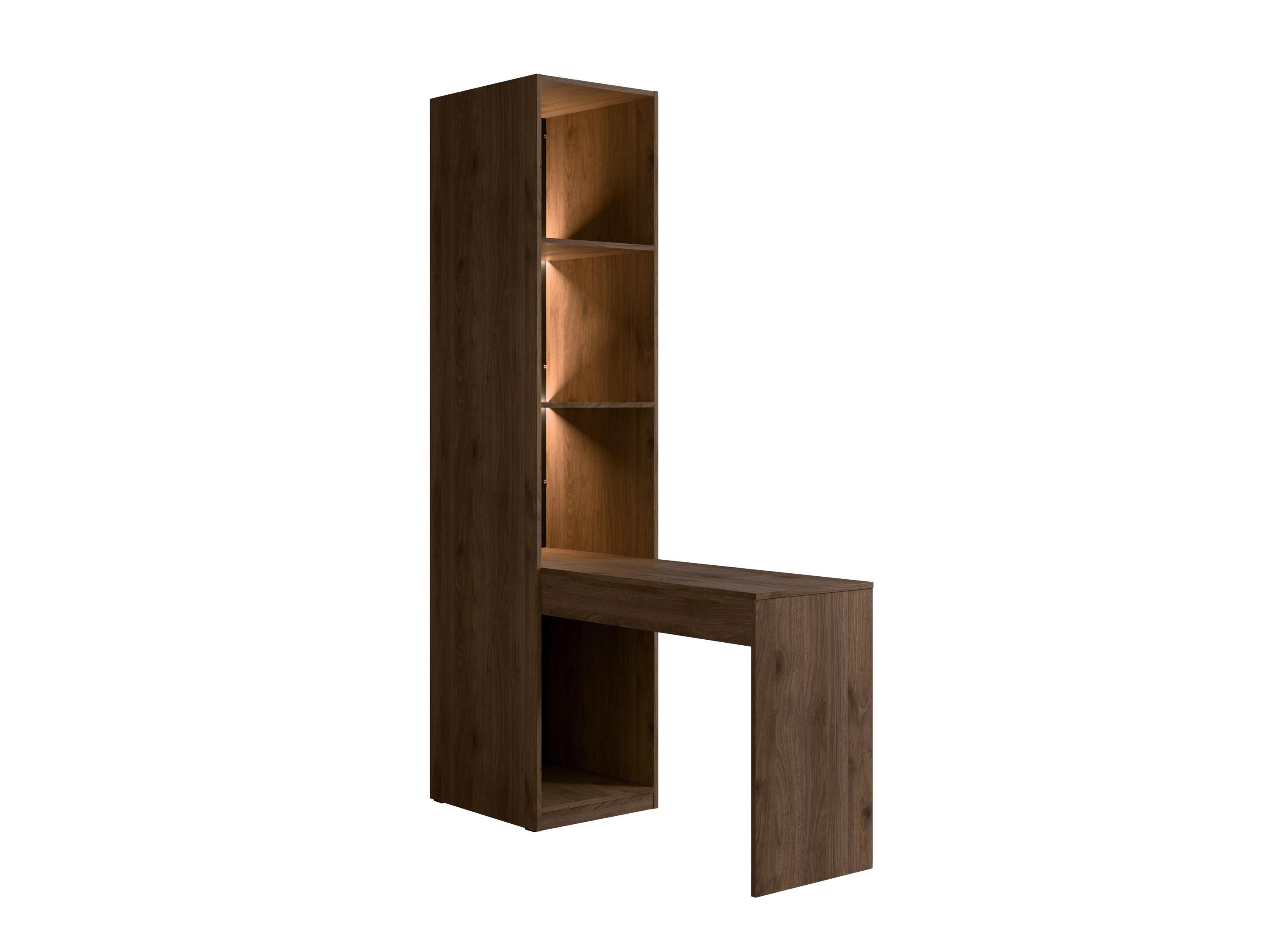 STANDREGAL Walnuss 47/221/146 - Walnussfarben, Holzwerkstoff (47/221/146cm) - RAUMHIRSCH FURNITURE
