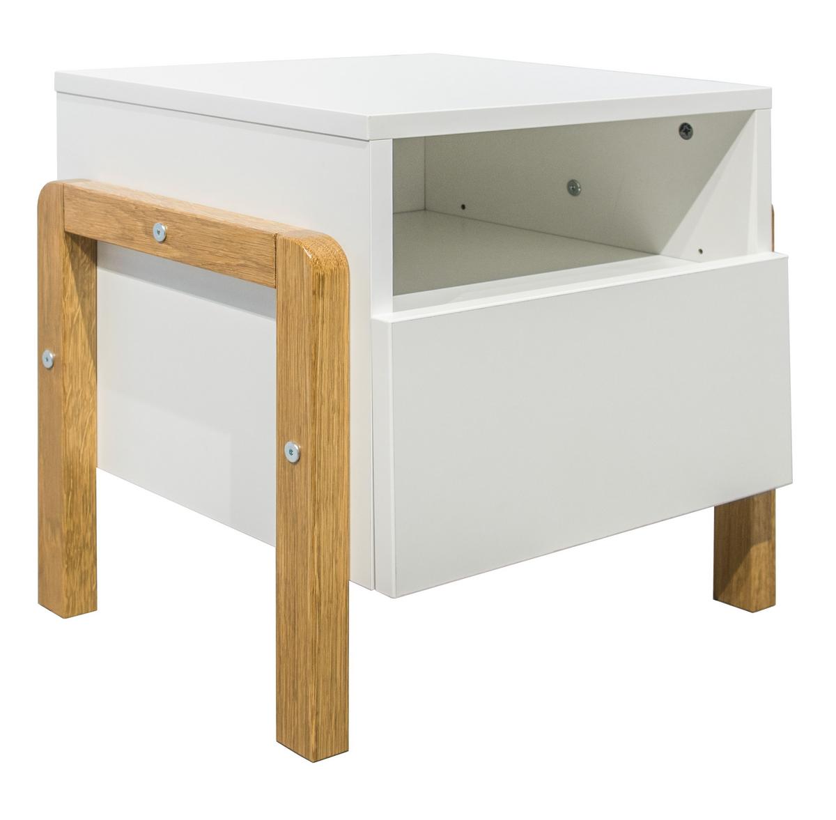 KINDER-NACHTTISCH Victor Weiß 45/46/40 - Weiß, Holzwerkstoff (45/46/40cm) - RAUMHIRSCH FURNITURE