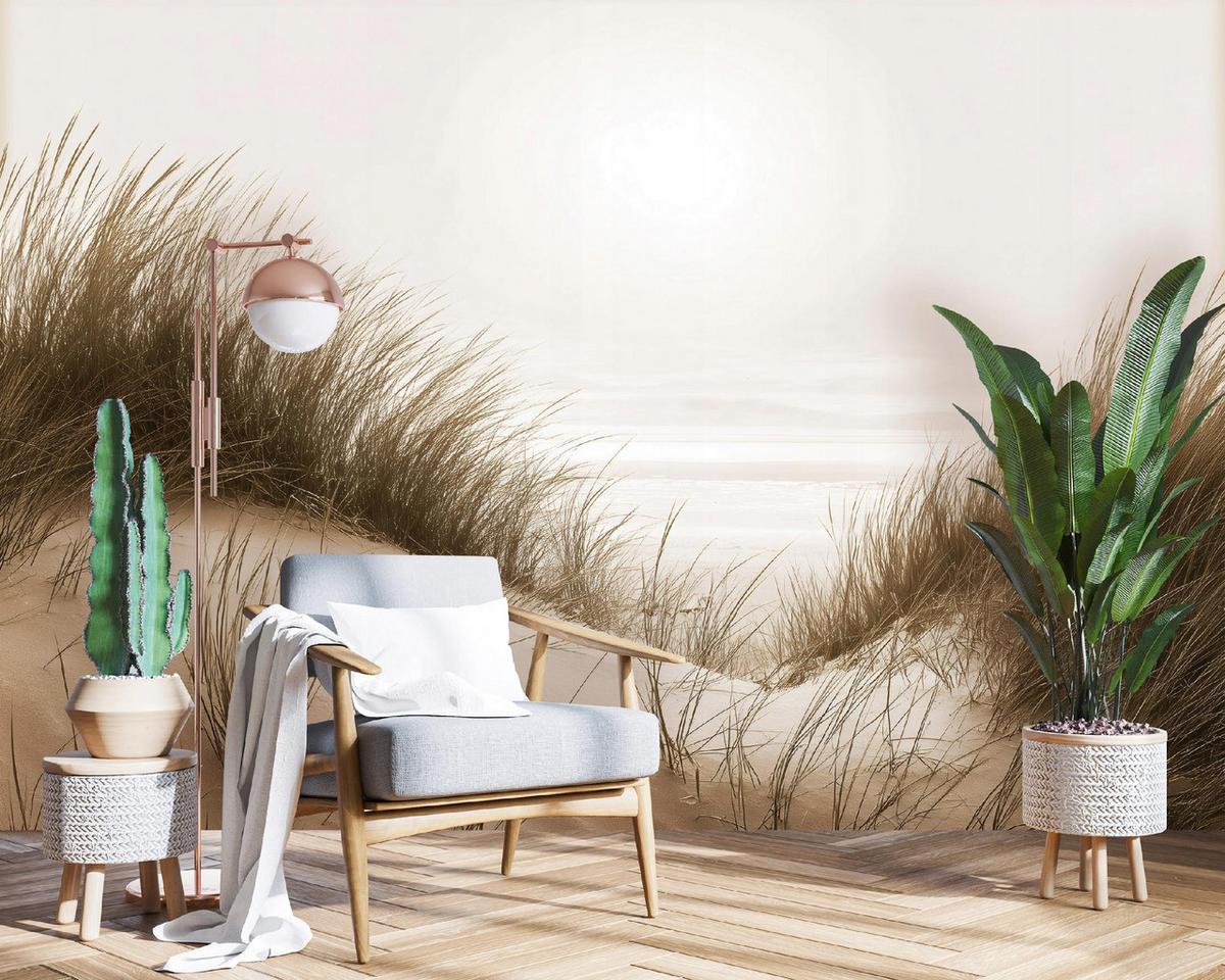 FOTOTAPETE Strand Meer Beige 150x105 cm - Multicolor, Papier (150/105cm) - Wallarena