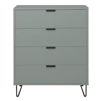 KOMMODE Erna 81x45x102 Pinie Green matt Lack - Grün, Holzwerkstoff (81/102/45cm) - 58aufmkessel