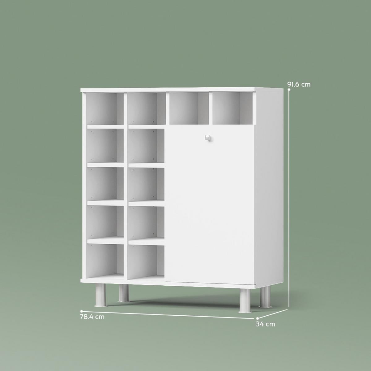 BADSCHRANK Fucino Weiß 78.4 x 91.6 cm - Weiß, Holzwerkstoff (78.4/91.6/34cm) - Livinity®