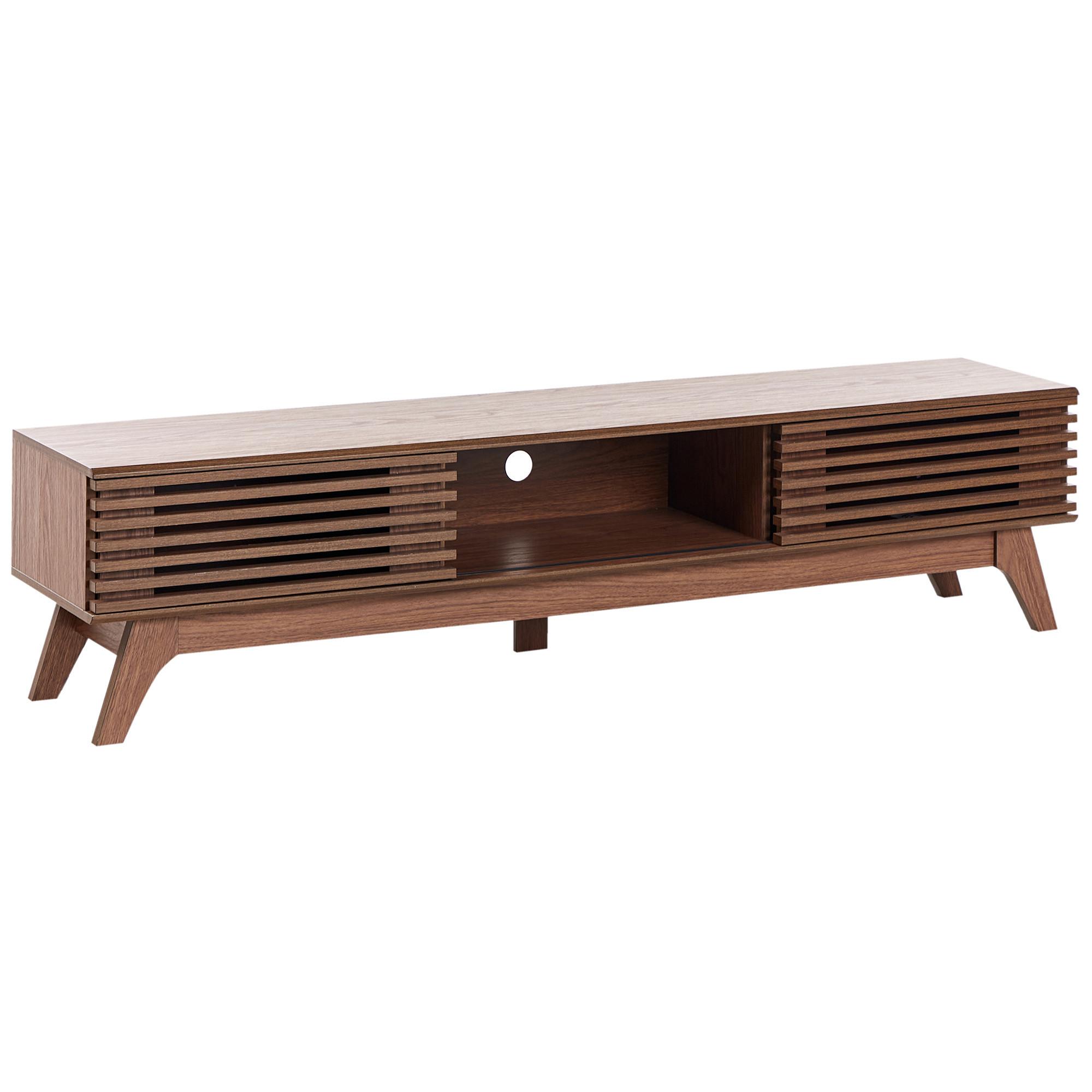 TV-MÖBEL Dunkelbraun Toledo - Braun, Holzwerkstoff (180/44/40cm) - Beliani
