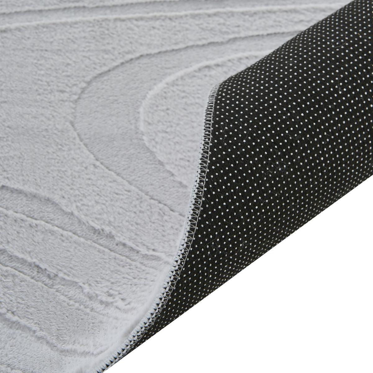 KUNSTFELLTEPPICH Hellgrau 160/230 cm Ontake - Hellgrau/Grau, Kunststoff (160/230cm) - Beliani