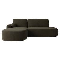 ECKSOFA Loridu O Premium, Seite: Links - Dunkelbraun/Schwarz, Holz/Kunststoff (274/174cm) - MIRJAN24