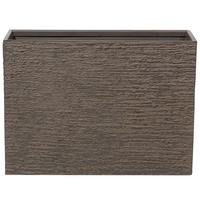 BLUMENTOPF dunkelbraun rechteckig 29/70/50 cm Edessa - Braun, Stein (50cm) - Beliani