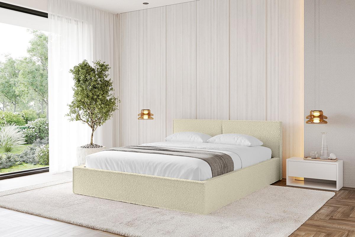 POLSTERBETT mit Bettkasten und Lattenrost, Boxbett ohne Matratze - TIVON-V1 180x200 Beige - Taupe, Holzwerkstoff/Textil (180/200cm) - ALTDECOR